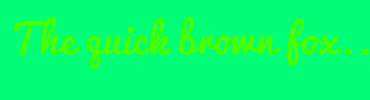 Image with Font Color 49FF00 and Background Color 00FF76